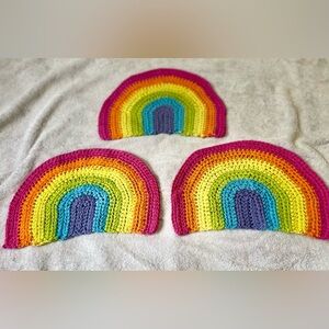 Rainbow Crochet Wash Cloths (Set of 3)